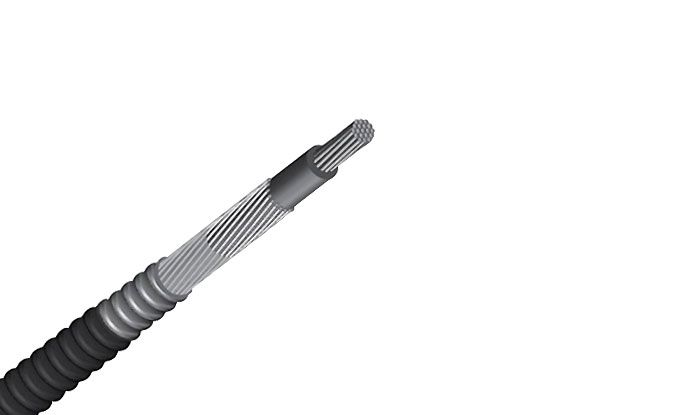 Continuously Corrugated Welded Armored Power Cable, FR-XLP Insulation (XHHW-2), 600V/1kV, Type MC-HL